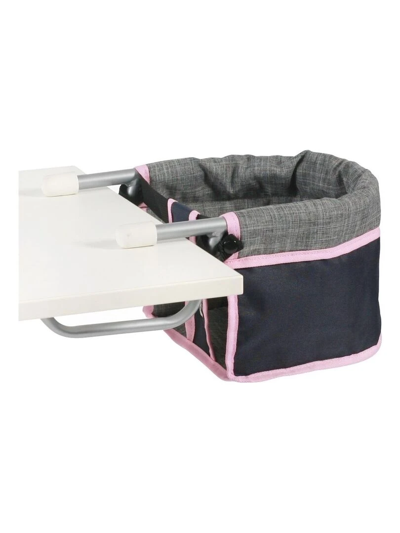 Siège de table de poupée Mélange anthracite bleu foncé rose N/A