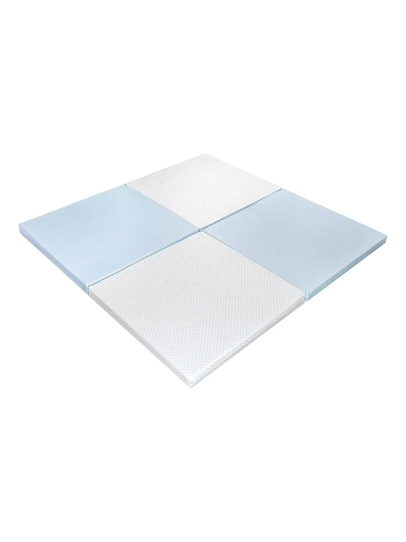 Tapis enfant d'éveil et de jeux BLEU 3 en 1 Transportable et deshoussable Bleu