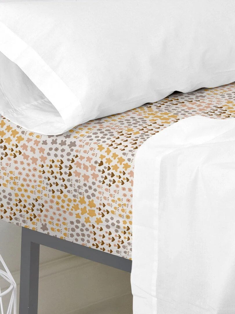 Drap housse Autumn "Happyfriday"   Blanc