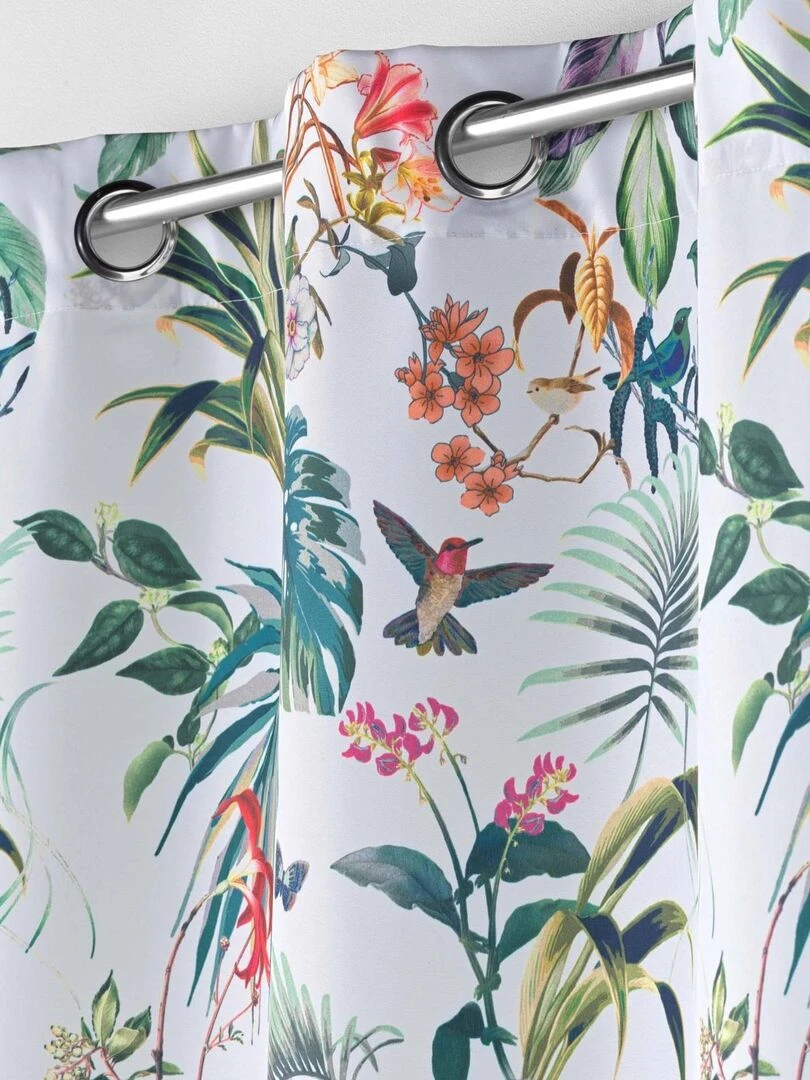 Rideau tamisant esprit exotique Blanc