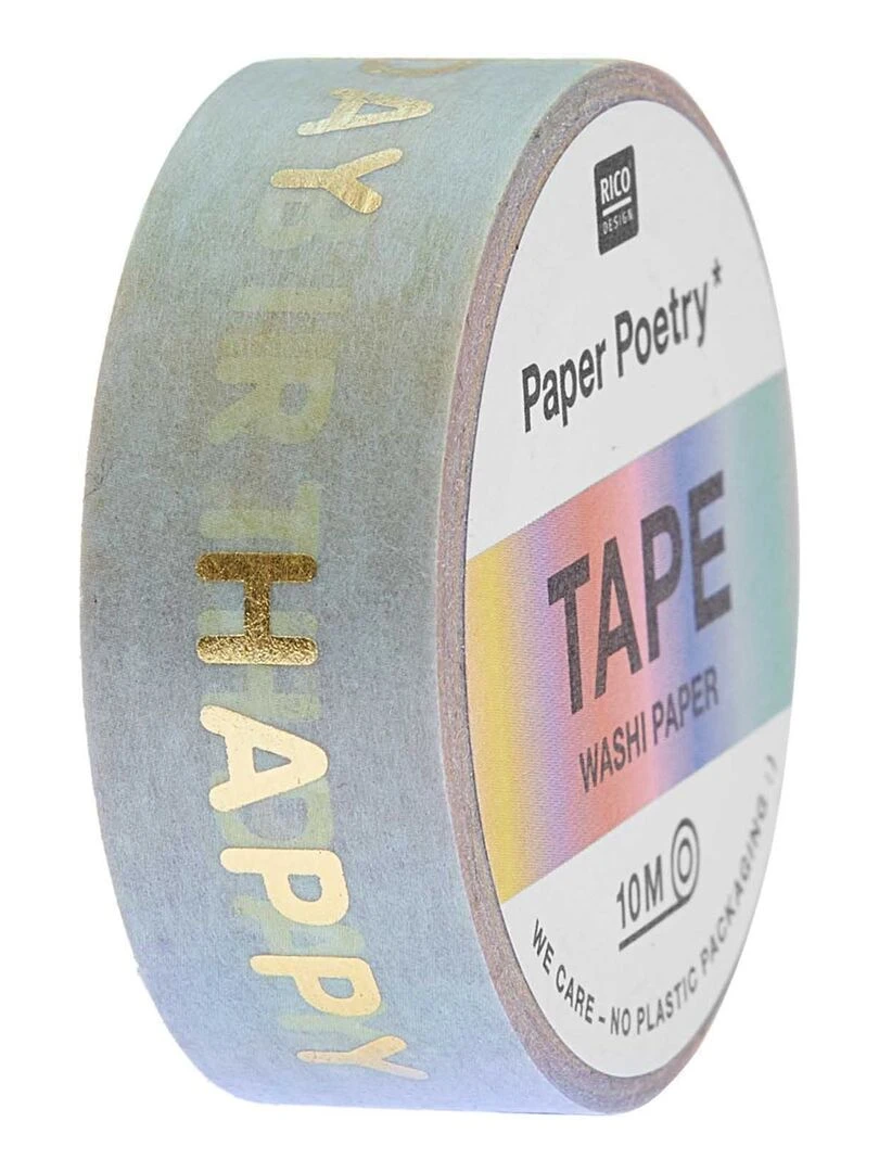 Masking tape Happy Birthday arc en ciel   N/A