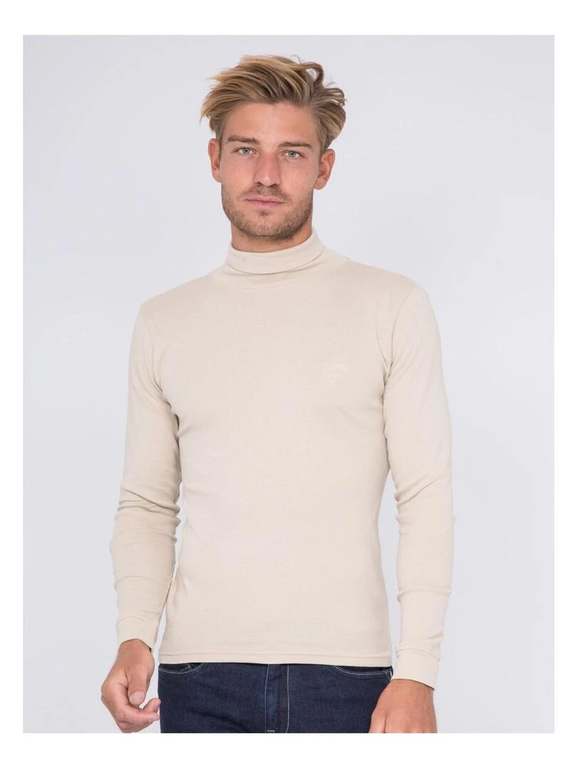 Sous pull pur coton WAREN Beige