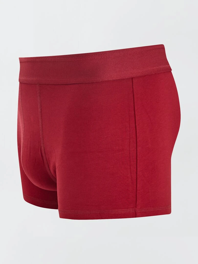 Lot de 3 boxers unis   Bleu/rouge/gris