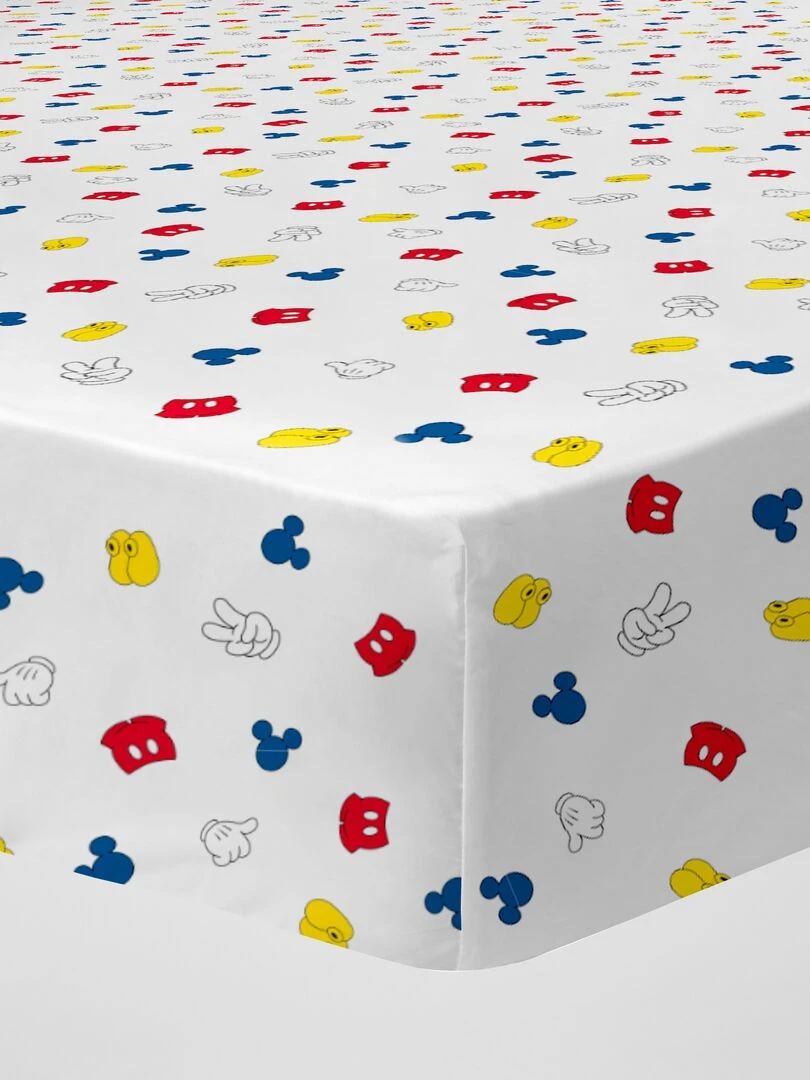 Drap housse 'Mickey' Blanc