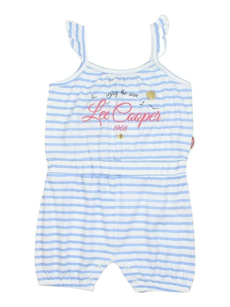 Lee Cooper Combishort bébé fille imprimé Lee Cooper en coton Bleu