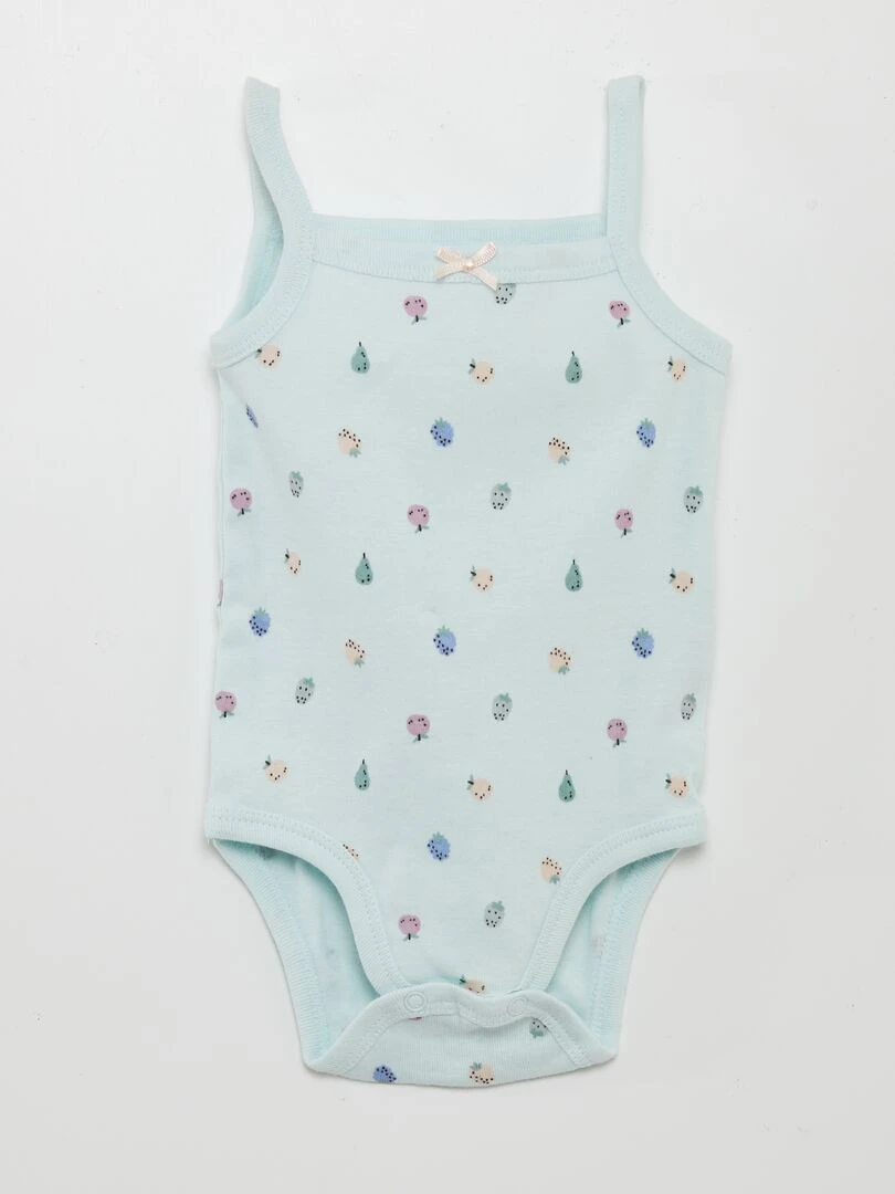 Lot de 3 bodies à fines bretelles   Violet/rose/bleu