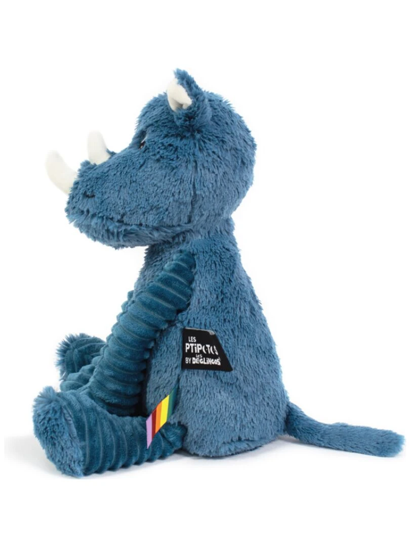 Peluche Les Ptipotos Grobisou le rhinocéros bleu (26 cm)   Bleu