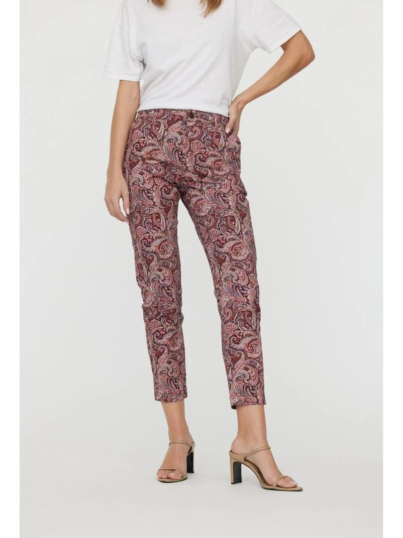 Lee Cooper Pantalon coton chino slim JEMILA Rouge brique