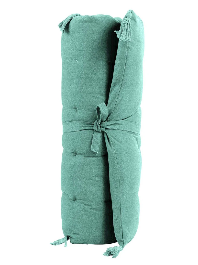 Matelas de sol + pompons 60x120 cm coton uni Pacifique menthe Vert