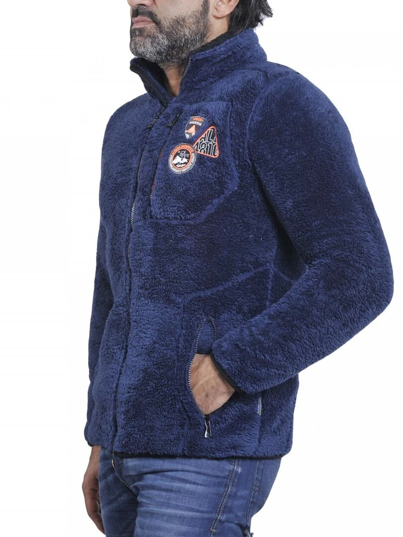 Blouson polaire homme CAVIAN   PEAK MOUNTAIN   Bleu marine