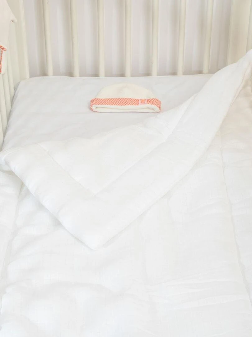 Edredon en Coton Bio Blanc Blanc
