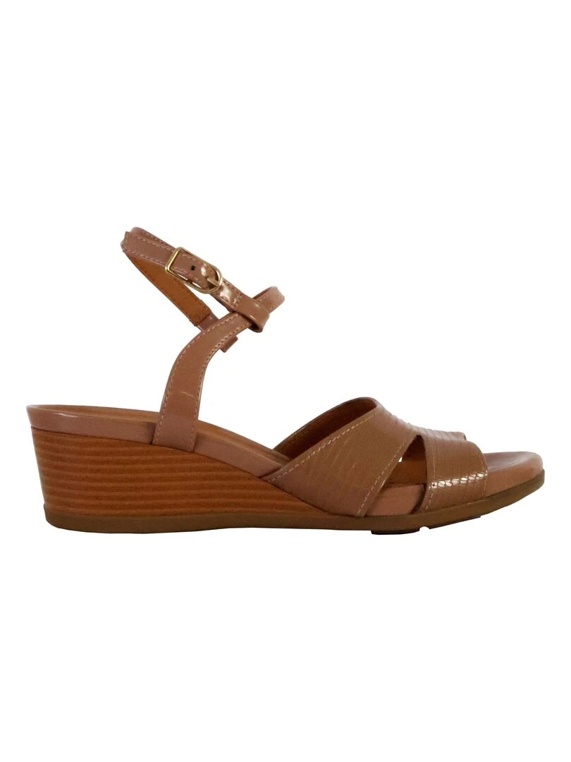 Sandales Compensées à Bride Geox Marykarmen Beige