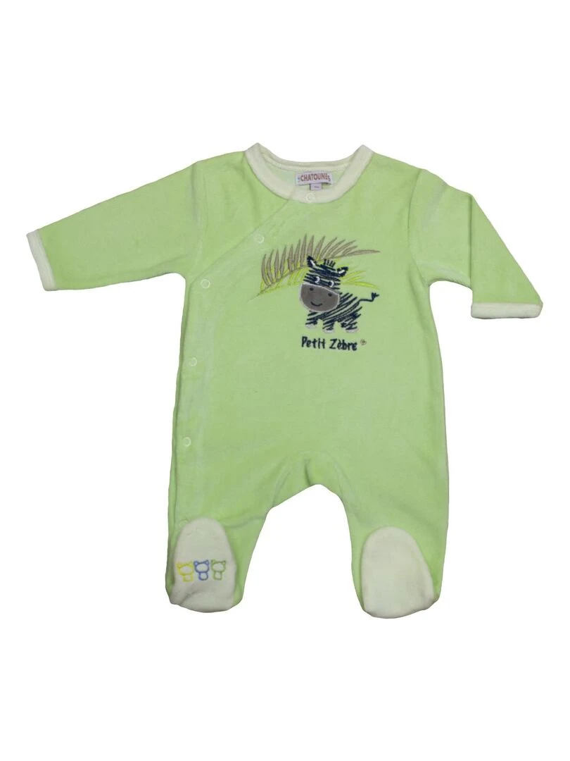 Pyjama "ZEBRE" Les Chatounets Vert