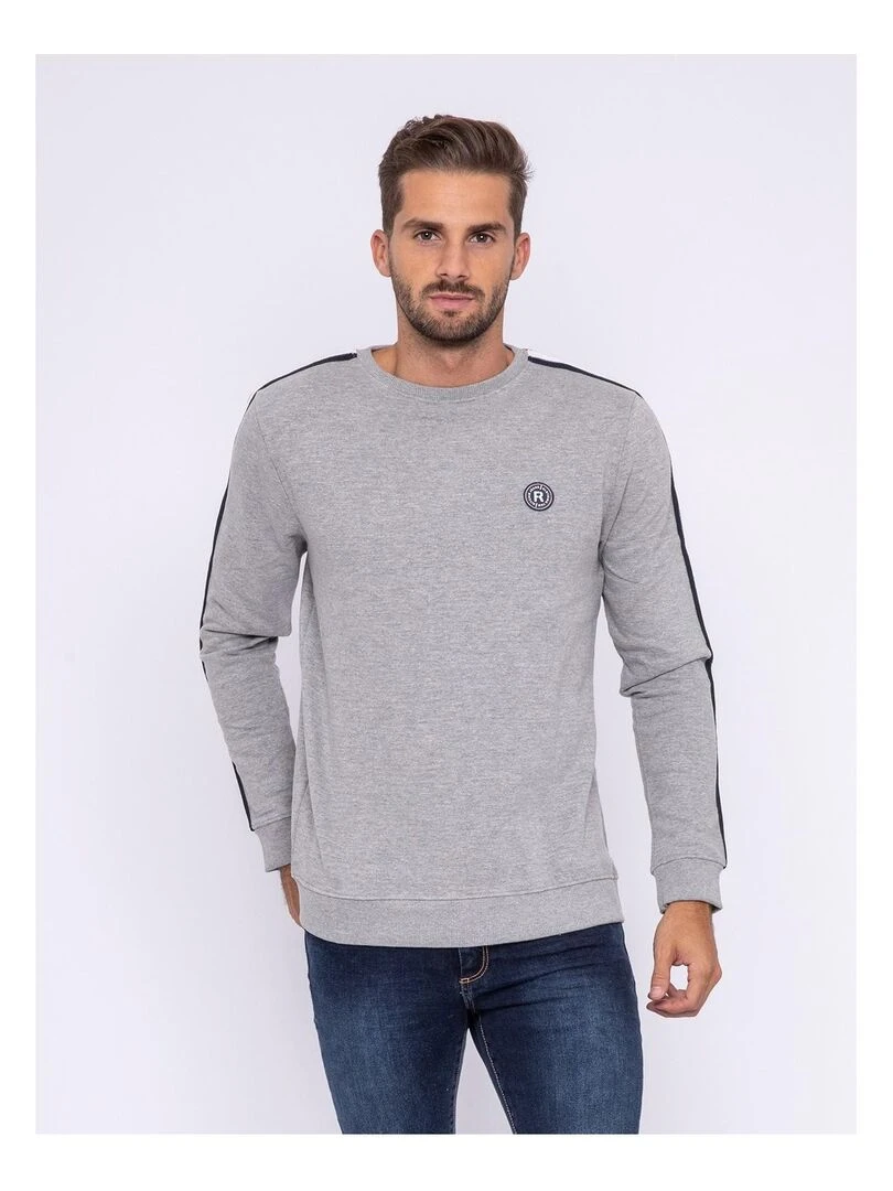Sweat col rond pur coton WIMOLO Gris