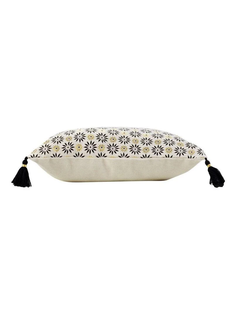 Housse de coussin 40x40 cm Or Floreor coton Blanc
