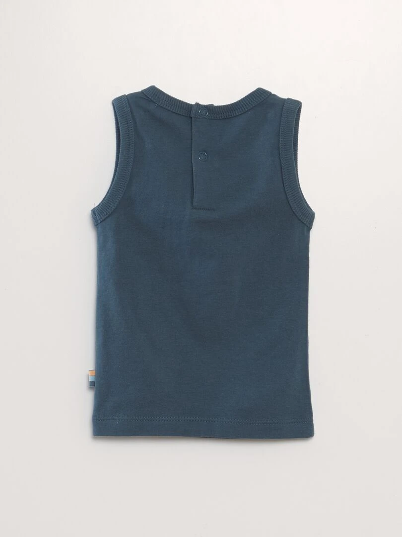 Ensemble débardeur + short imprimé   2 pièces   bleu