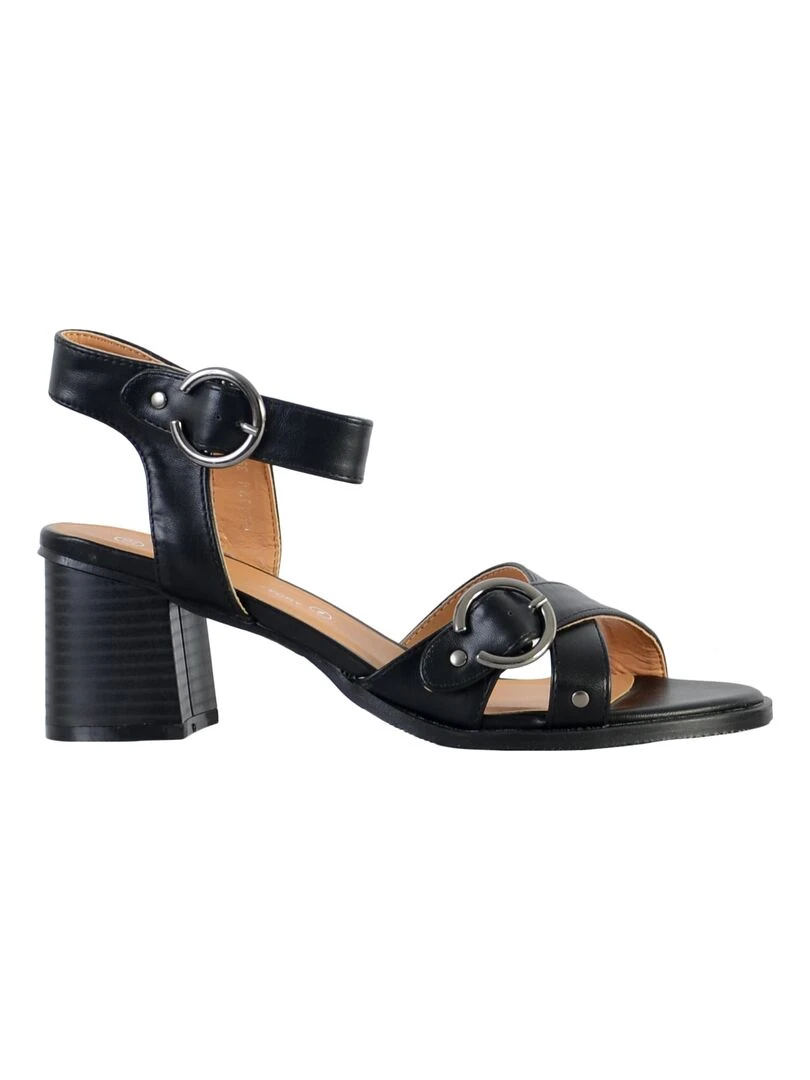 Sandales à Talon The Divine Factory   Noir