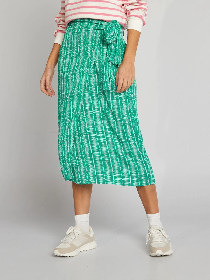 Jupe portefeuille Vert