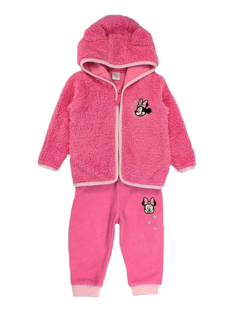 Disney Ensemble Veste pantalon bébé fille Imprimé Minnie Rose fushia