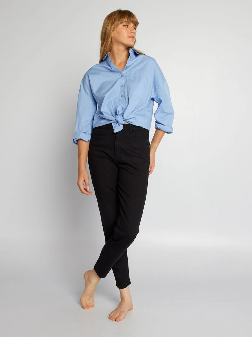 Pantalon slim en denim L30 Noir