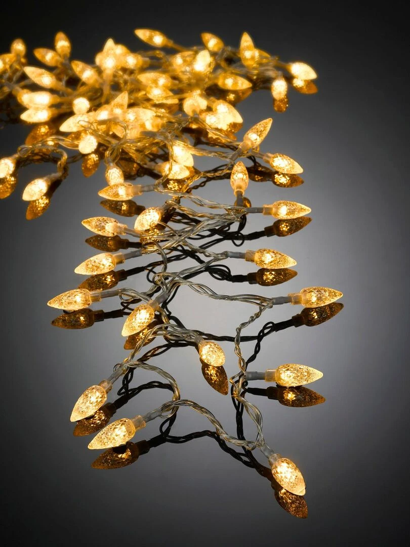 Guirlande lumineuse 60 Pommes de pin blanc chaud Jaune