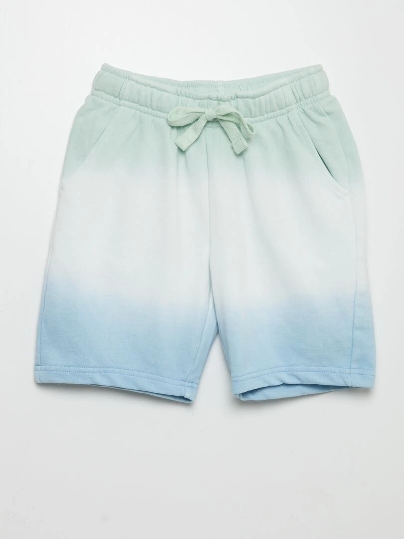 Bermuda en molleton tie and dye Bleu