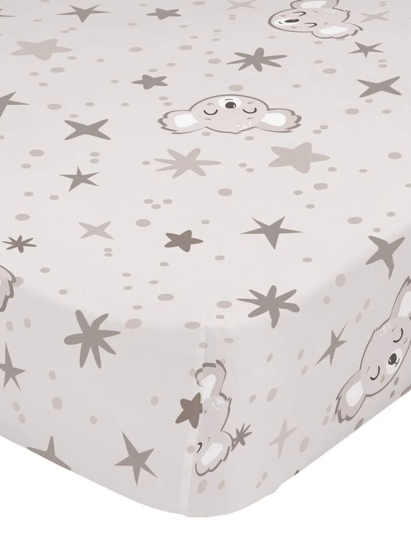 Drap housse Baby koala "Happyfriday" Blanc