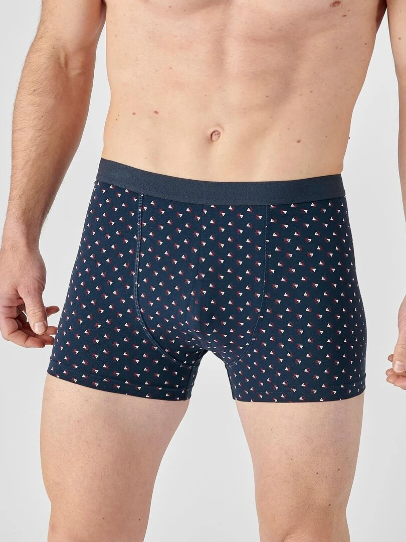 Lot de 3 boxers fermés assortis Damart Rouge