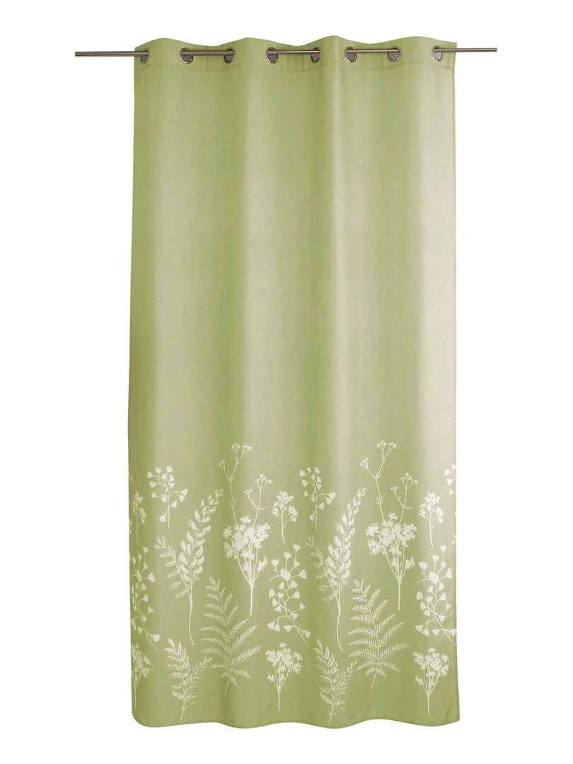 Rideau d'ameublement aux impressions florales Vert tilleul