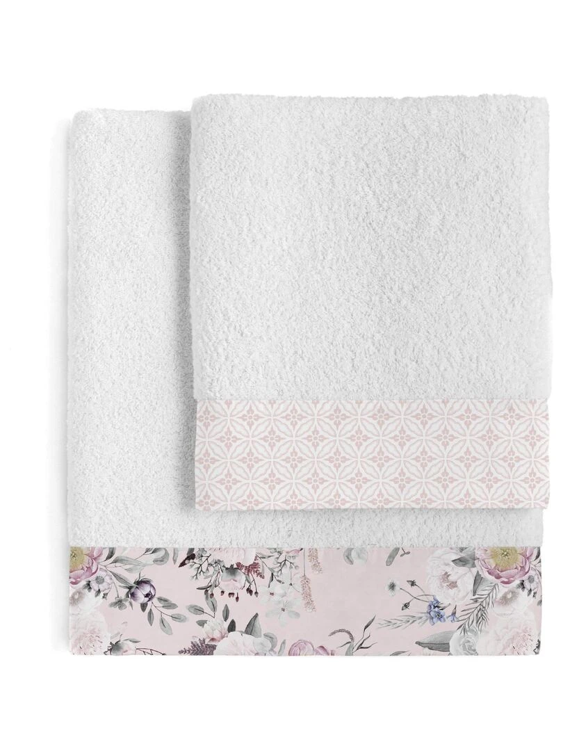 Lot de serviettes Delicate bouquet "Happyfriday" Blanc