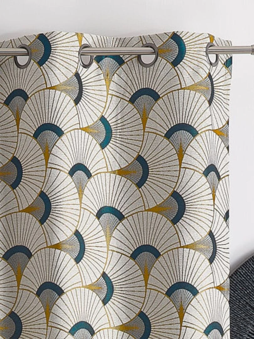 Rideau d'ameublement en jacquard Jaune