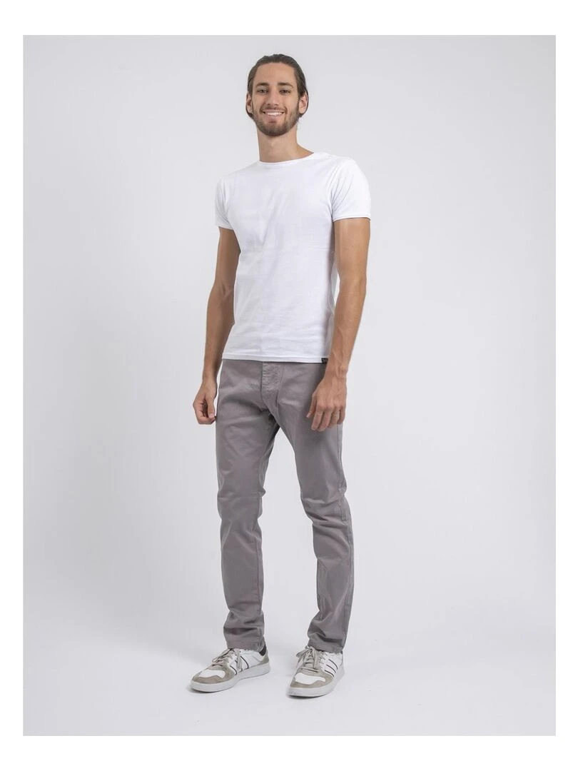 Pantalon chino coupe ajustée VAIRE   Gris clair