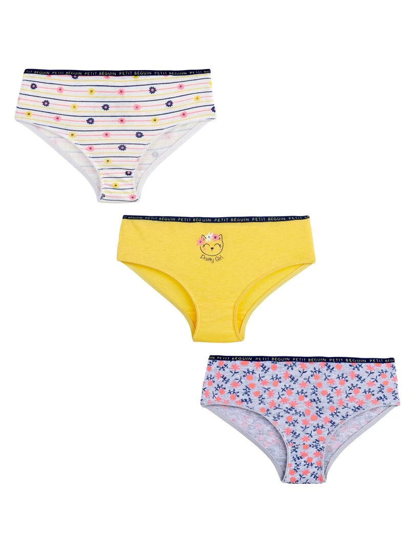 Lot de 3 culottes fille Sorachi Rose