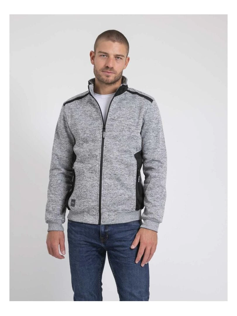 Sweat zippé col montant WIRAPOL Gris
