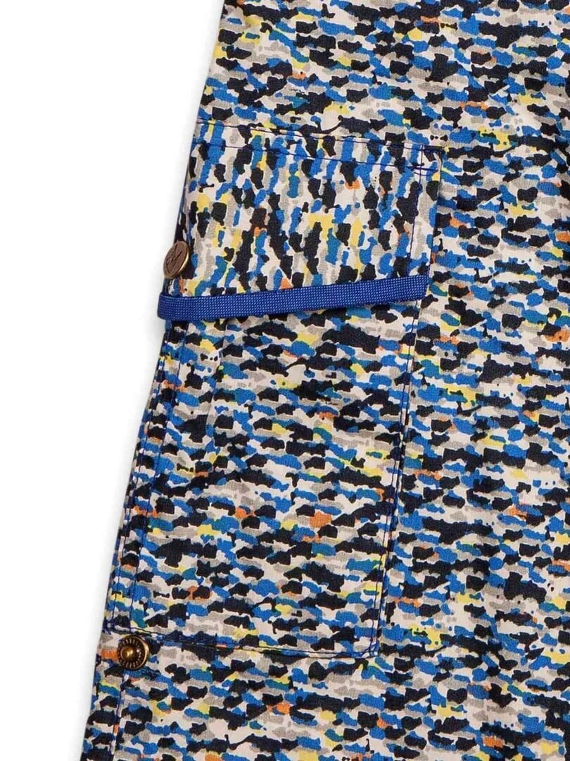 Bermuda Bleu Imprimé Multicole Garçon  ARCACHON   'LA FAUTE A VOLTAIRE'   Bleu