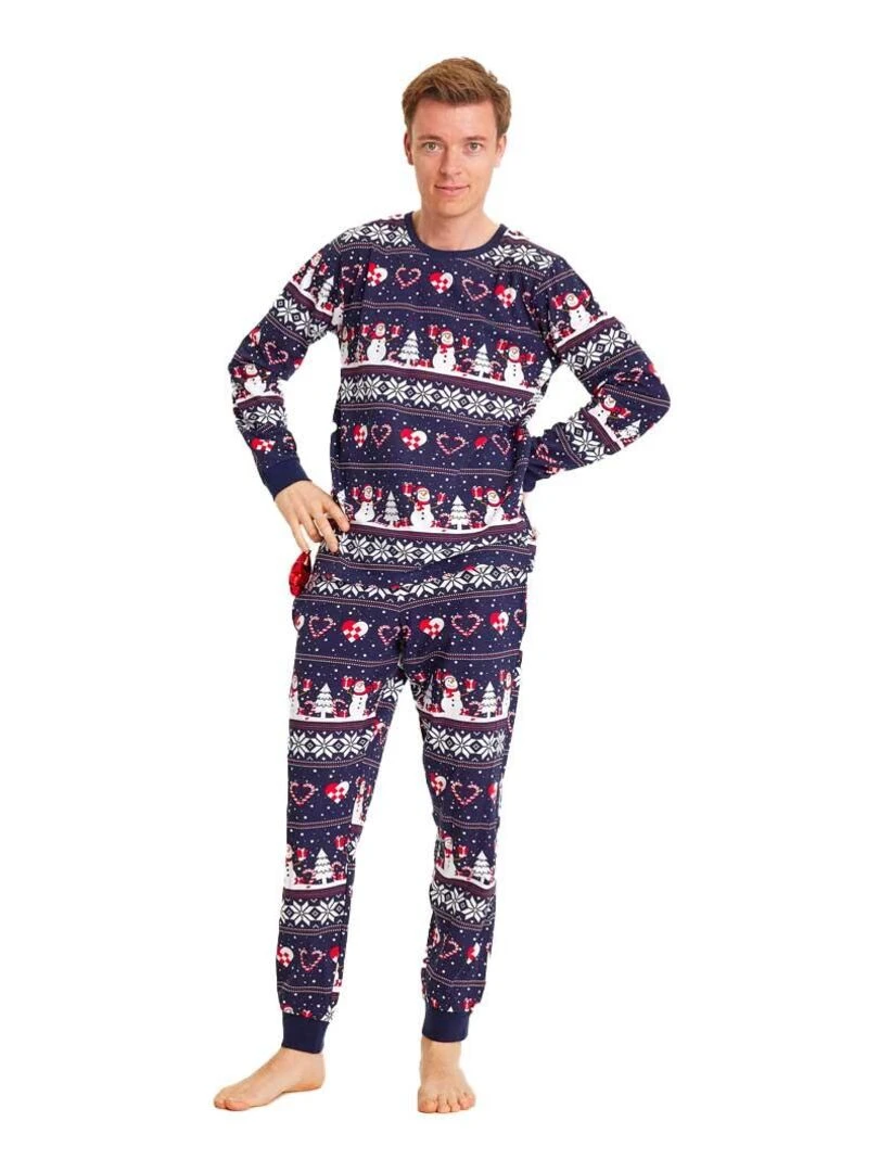 Pyjama de Noël "Nuit de Noël" 100% coton BIO Bleu nuit