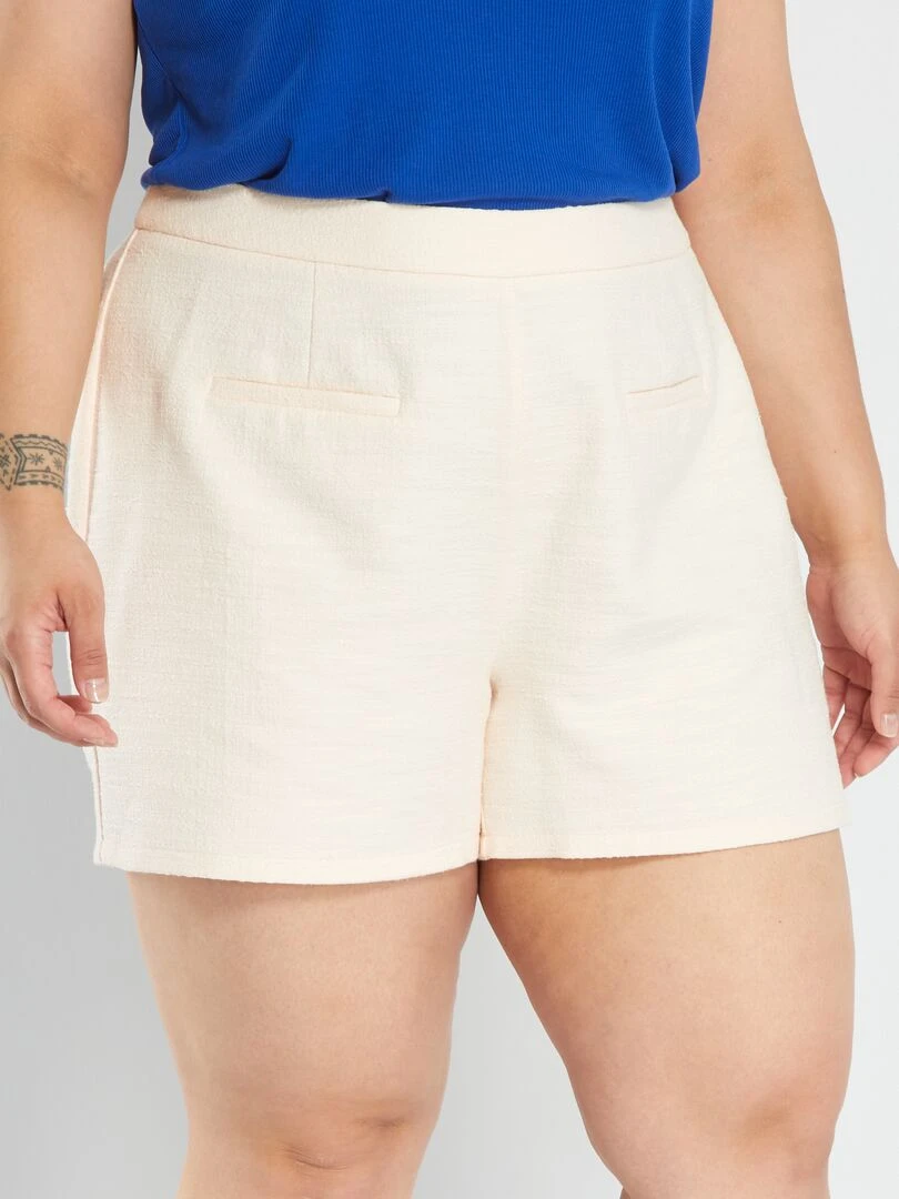 Short court en tweed Rose pale
