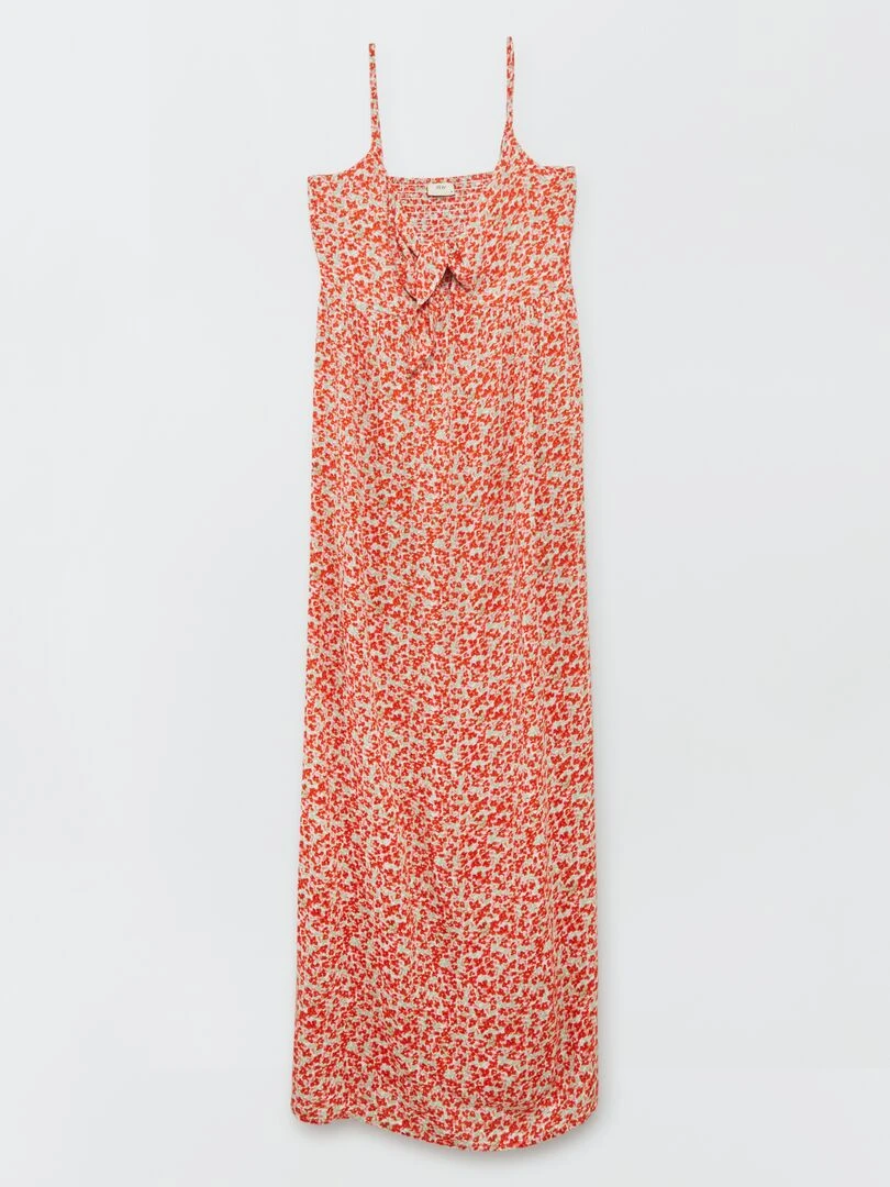 Robe longue imprimée à fleurs 'JDY' Rose