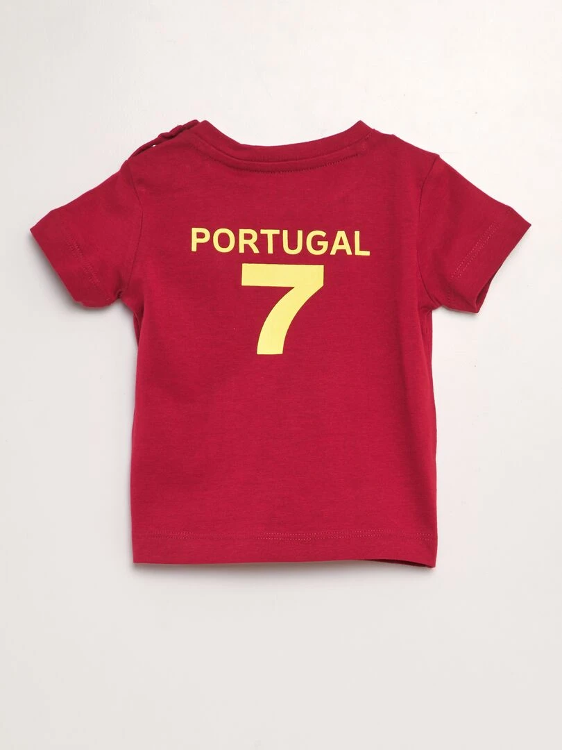 T shirt en coton EURO 2024 Rouge 'Portugal'