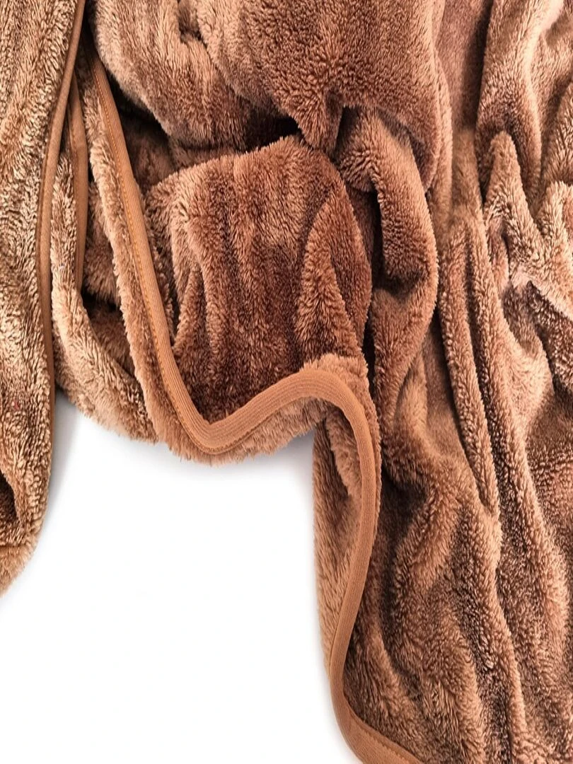 Plaid Uni Marron Taupe