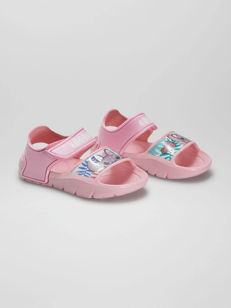 Sandales à scratchs 'Stitch' Rose