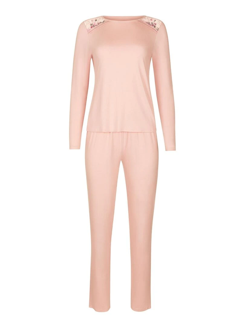 Pyjama pantalon top manches longues Mirabelle   Rose