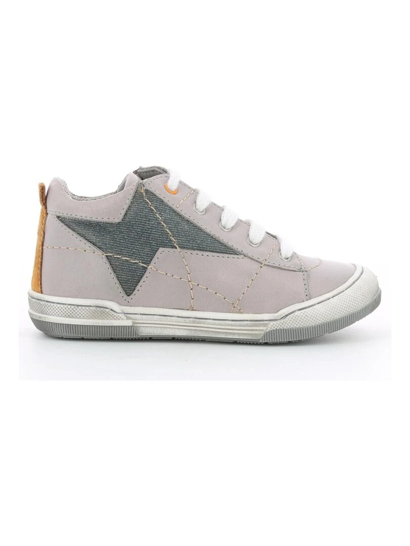 Sneakers hautes Cuir Zlat Gris