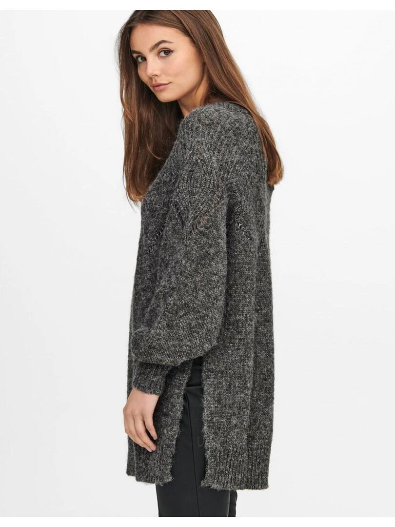 Pull long JDY   gris anthracite