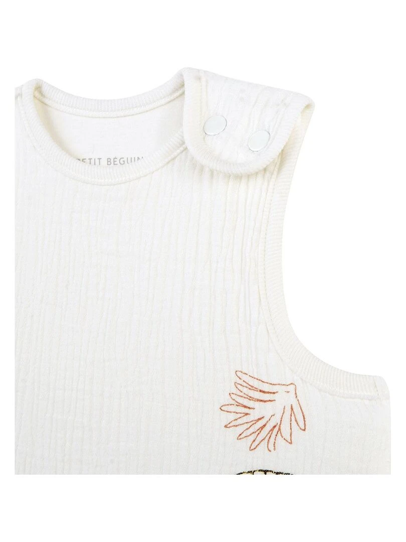 Gigoteuse d'été en gaze de coton Para   Ecru