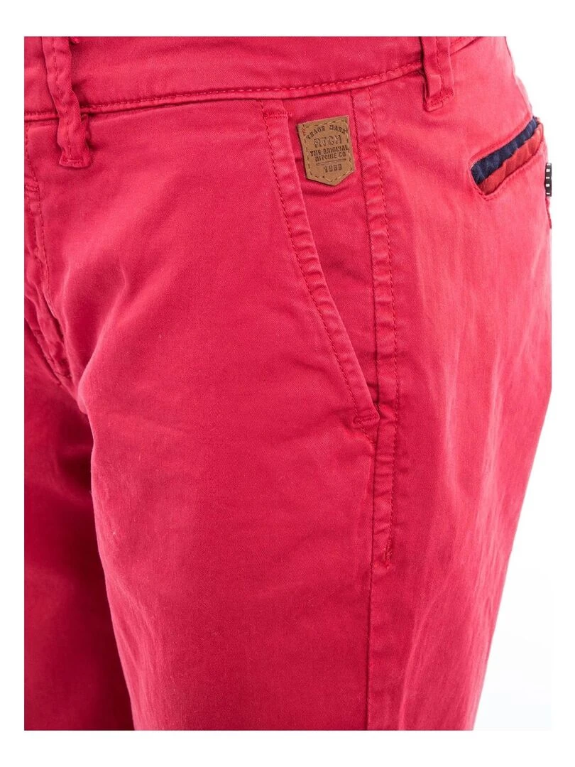 Bermuda chino slim BERKLEY BOY   Rouge