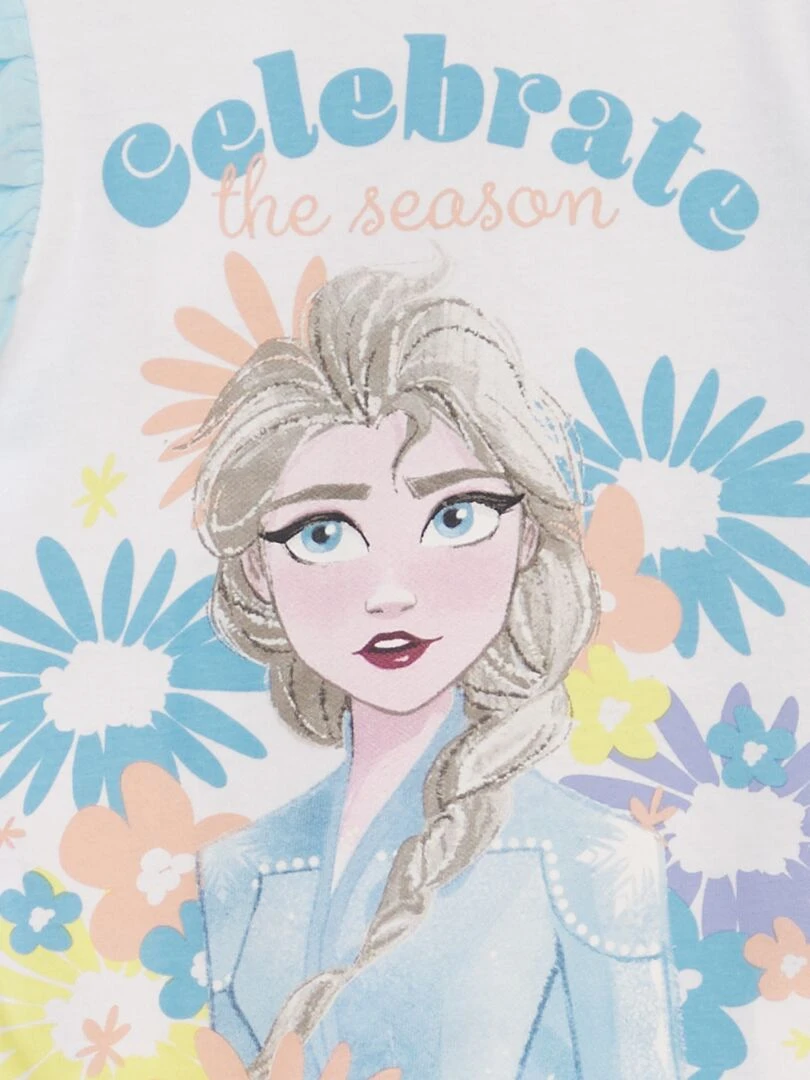 Pyjama short 'Reine des Neiges' 2 pièces Bleu clair