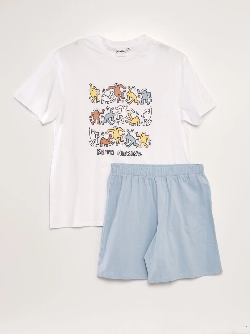 Ensemble de pyjama 'Keith Haring' 2 pièces Bleu