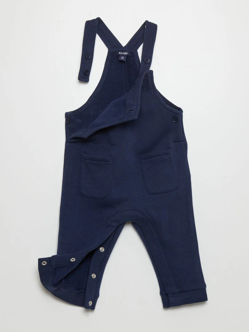 Salopette en molleton avec bretelle ajustable Bleu marine