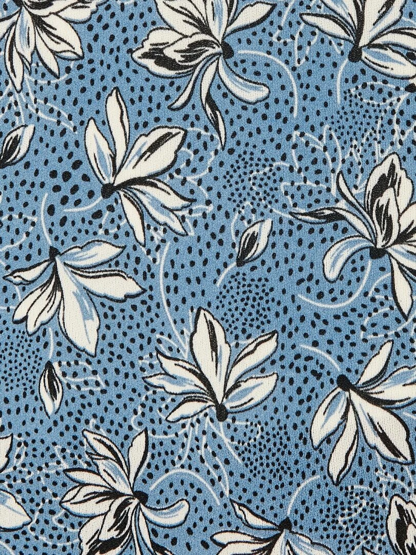 Jupe ceinture à boucle   Damart   Bleu pétrole
